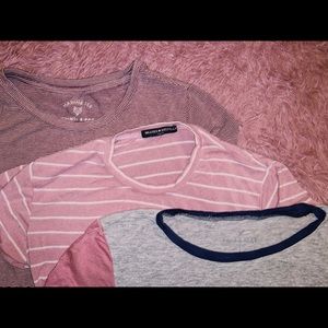 brandy melville striped t-shirt bundle !
